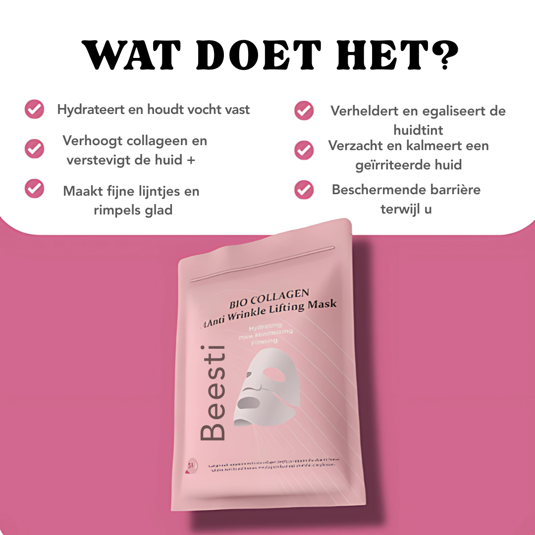Een Stralend Gezicht in Een Nacht (4 CollageenMaskers)