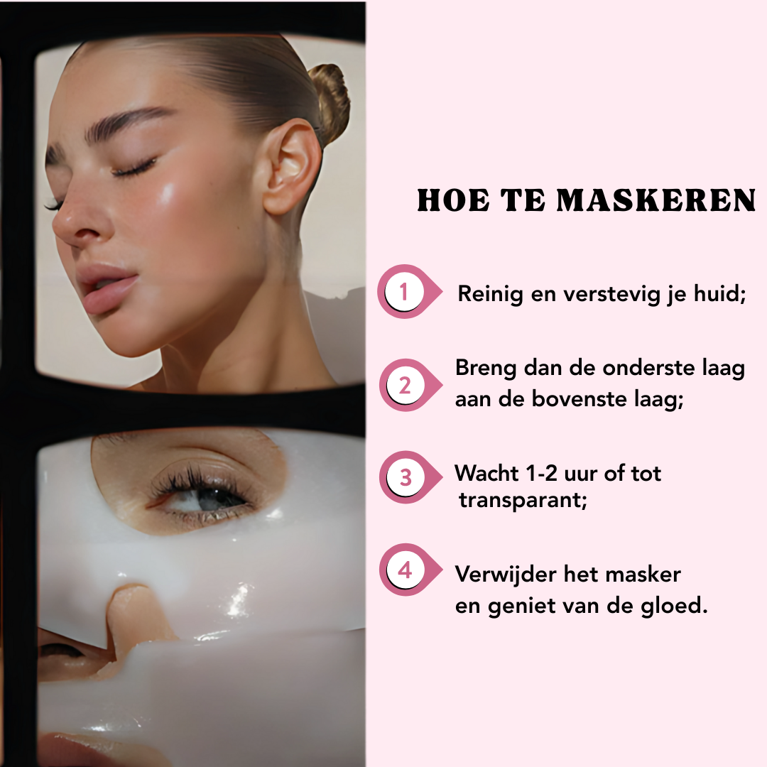 Een Stralend Gezicht in Een Nacht (4 CollageenMaskers)